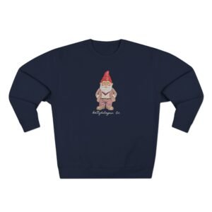 Dattydabagain Gnome Illustration Crewneck Sweatshirt | Cute Gnome Artwork
